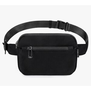 ZORFIN Fanny Packs for Women Men, Belt Bag with 5 Zipper Pockets, Fashion Waist